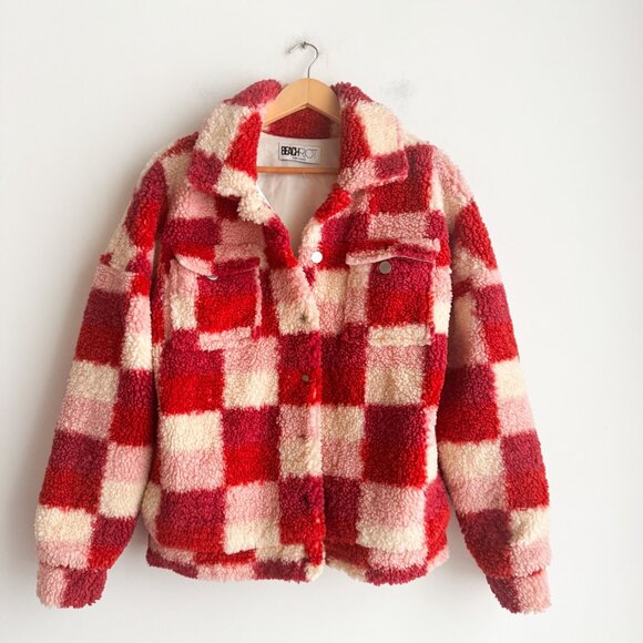 Beach Riot Laurie Jacket Plaid Multicolour S - Picture 2 of 7